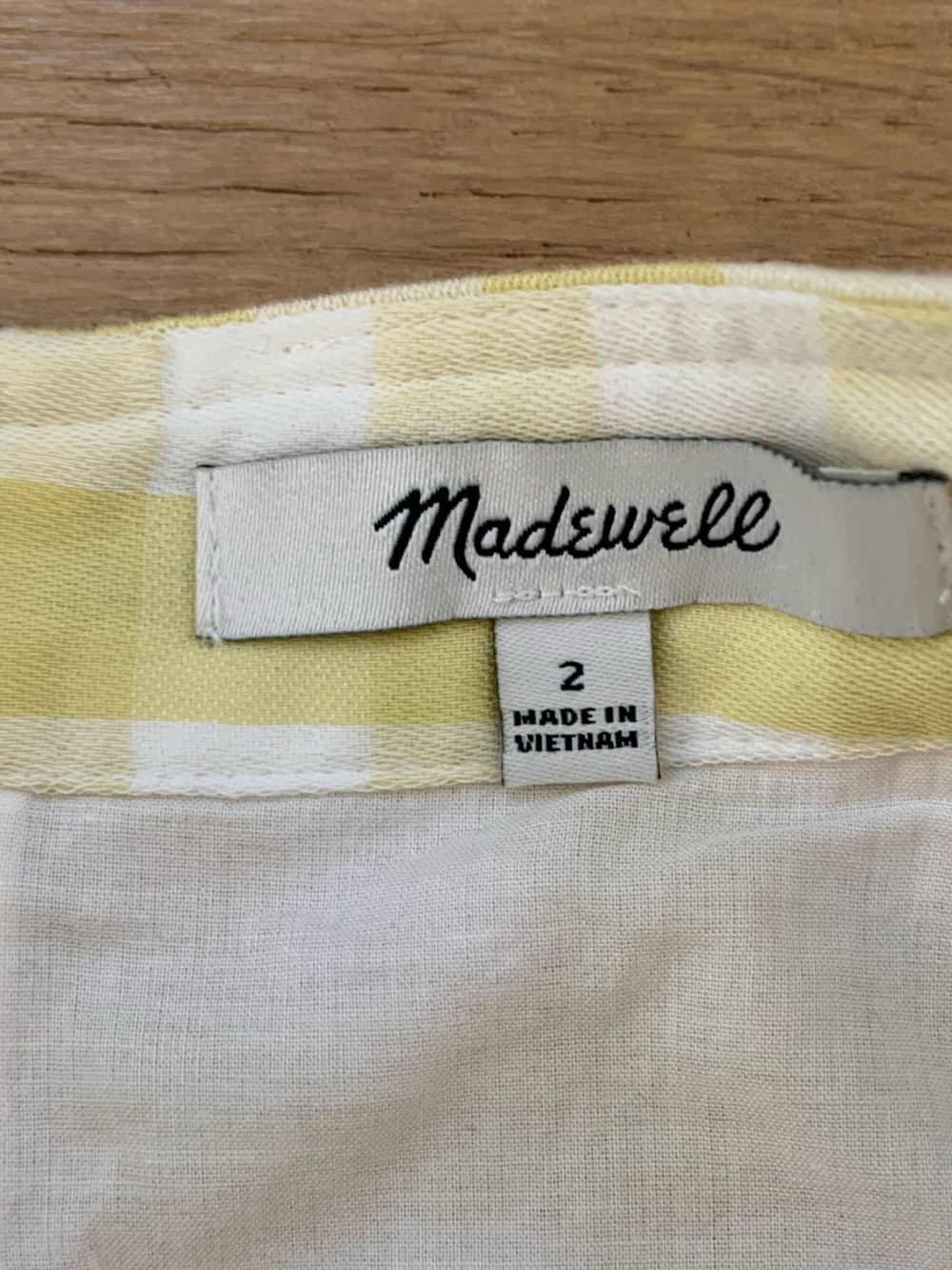 Madewell Yellow and White Gingham Sarong Skirt - Picture 3 of 11